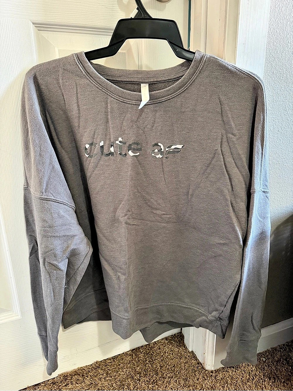 Fabletics Cute AF Stacey Pullover Sweatshirt Gray
